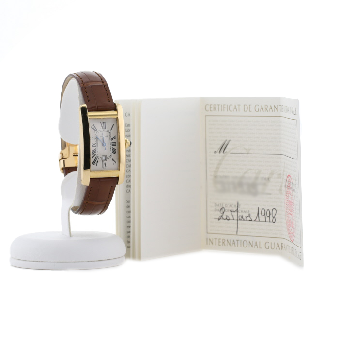 Reloj Cartier Tank Américaine de oro amarillo Ref: Cartier - 1725  Circa 1998 - Detail D2