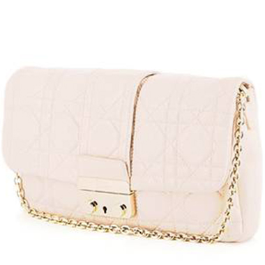 Dior Pink Cannage Patent Leather Miss Dior Promenade Chain Pouch