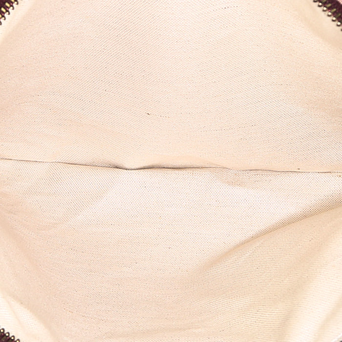 Pochette Dior  Oblique in tessuto a monogramma Oblique bordeaux e beige e pelle bordeaux - Detail D2