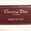 Dior  Oblique pouch  in burgundy and beige monogram canvas Oblique  and burgundy leather - Detail D3 thumbnail