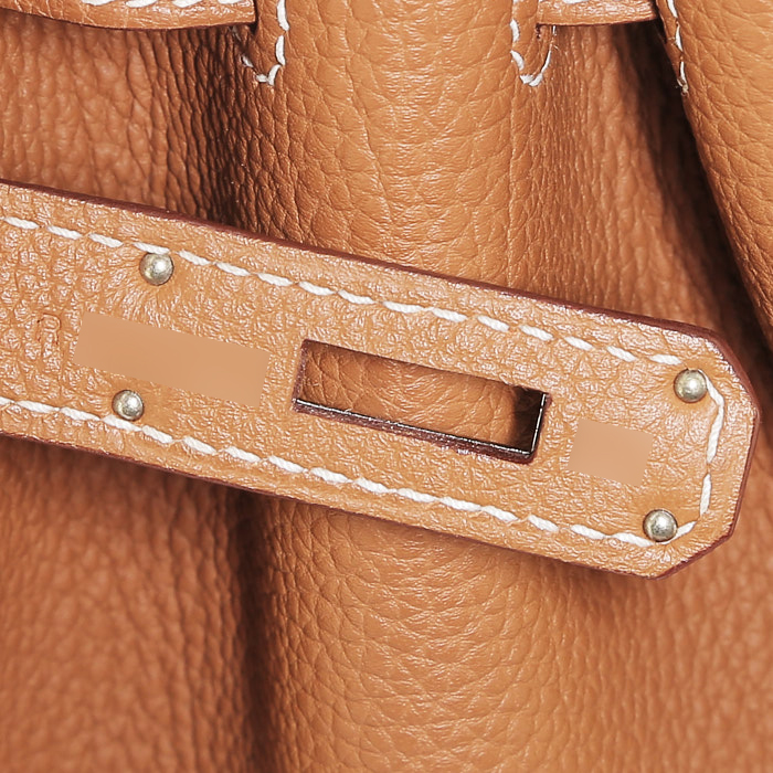 Borsa Hermès  Birkin 40 cm in pelle togo gold - Detail D4