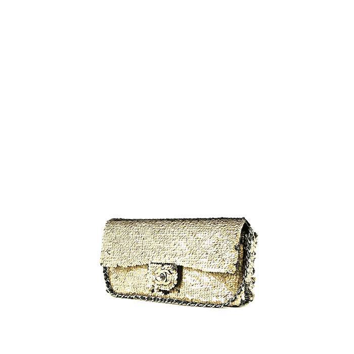 Chanel  Baguette shoulder bag  in black and gold paillette - 00pp