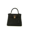 Hermès  Kelly 25 cm handbag  in black togo leather - 360 thumbnail