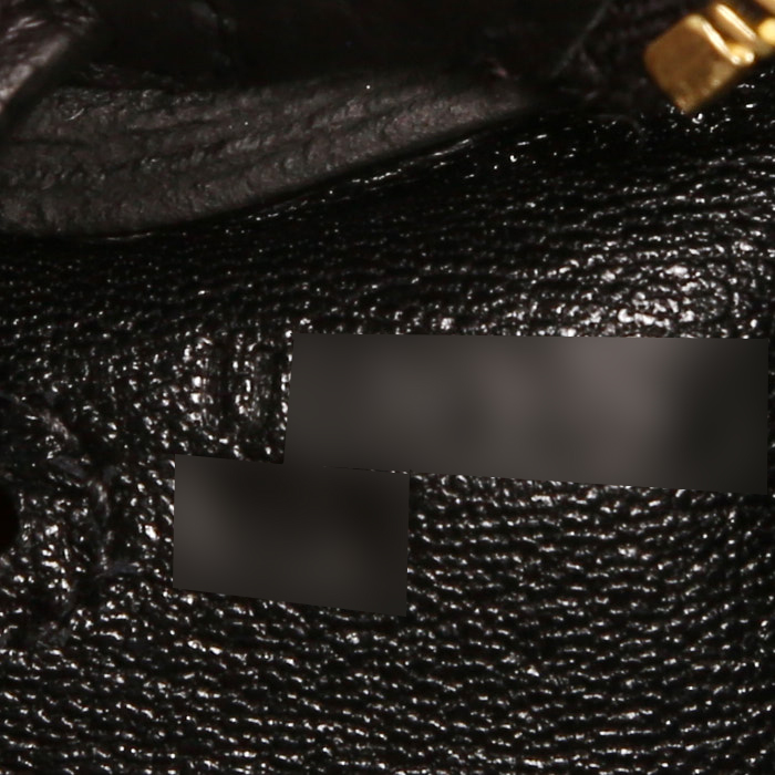 Bolso de mano Hermès Kelly 25 cm en cuero togo negro - Detail D5