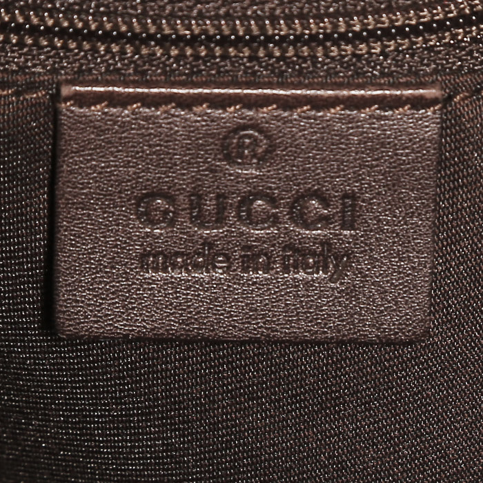 Borsa Gucci  Sukey in tela beige e pelle marrone - Detail D3