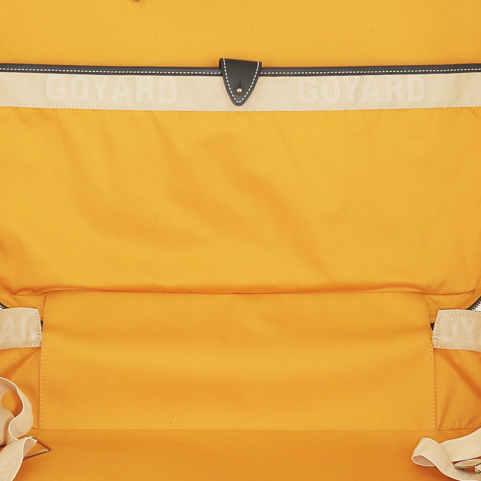 Sac de voyage Goyard  Majordome en toile Goyardine et cuir gris - Detail D2