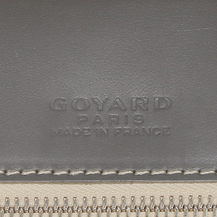 Sac de voyage Goyard  Majordome en toile Goyardine et cuir gris - Detail D3
