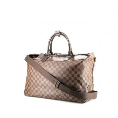Sac de voyage Louis Vuitton  Neo Greenwich en toile damier enduite marron et cuir marron