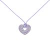 Poiray Coeur Secret pendant in white gold and sapphires - 00pp thumbnail