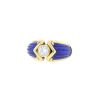 Boucheron   1980's ring in yellow gold, lapis-lazuli and diamond - 00pp thumbnail