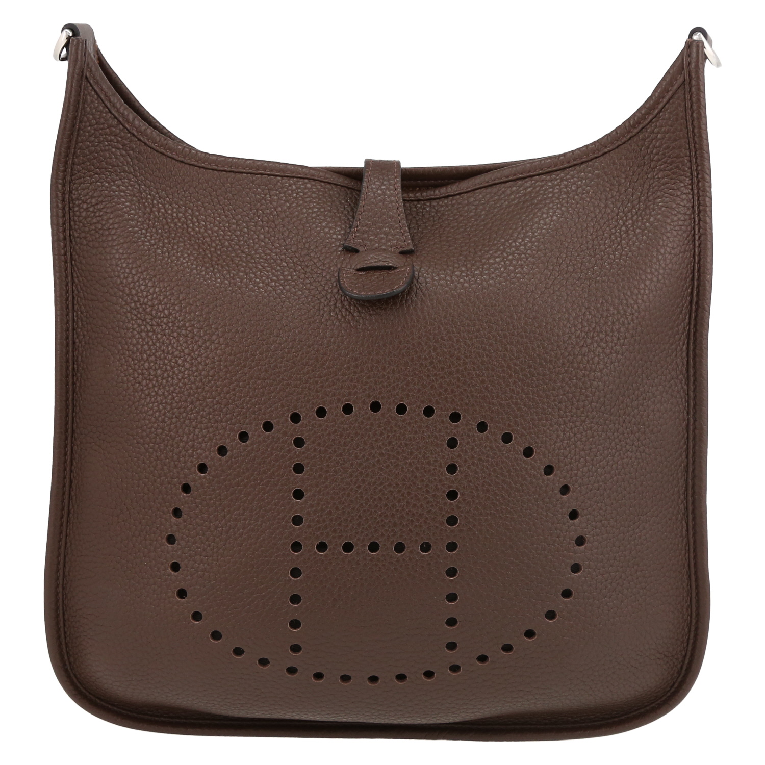 Borsa a tracolla Hermès  Evelyne in pelle togo marrone Café - Detail D2