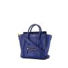 Bolso bandolera Celine  Luggage modelo pequeño  en cuero azul - 00pp thumbnail