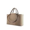 Hermès  Cabag shopping bag  in taupe canvas  and brown Hunter cowhide - 00pp thumbnail