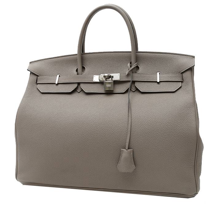 Hermès  Birkin 40 cm handbag  in Gris Asphalt togo leather - 00pp