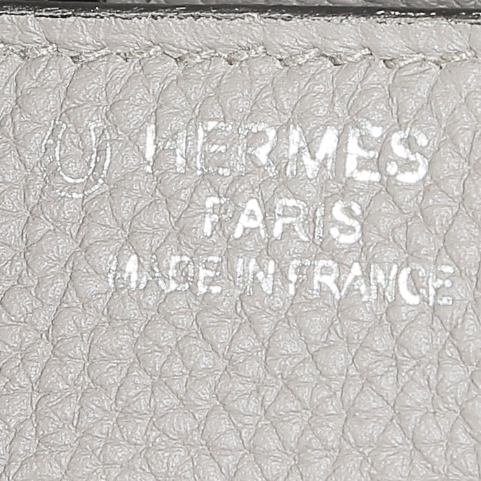 Borsa Hermès  Birkin 40 cm in pelle togo Gris Asphalt - Detail D3