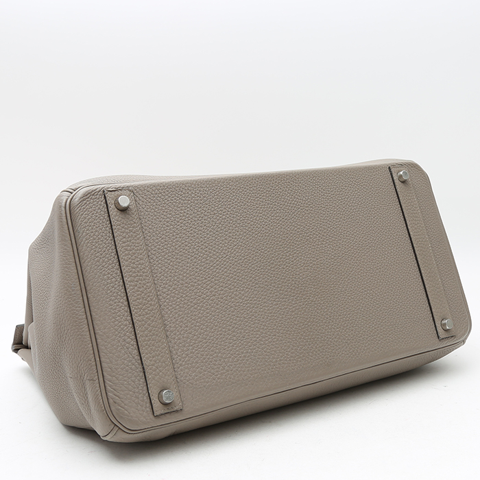 Hermès  Birkin 40 cm handbag  in Gris Asphalt togo leather - Detail D5