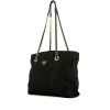 Жіноча сумка в стилі prada leather white Prada  Nylon en toile noire et cuir noir - 00pp thumbnail
