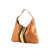 Gucci  Jackie handbag  in brown leather  and bicolor canvas - 00pp thumbnail