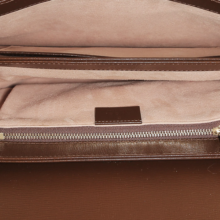 Gucci 1955 Horsebit shoulder bag in brown leather - Detail D2
