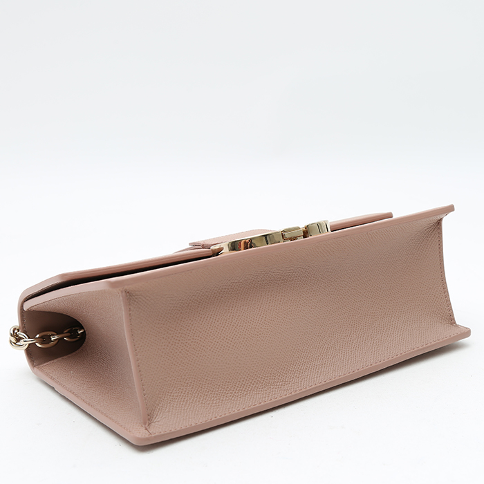 Dior  30 Montaigne shoulder bag  in varnished pink grained leather - Detail D4