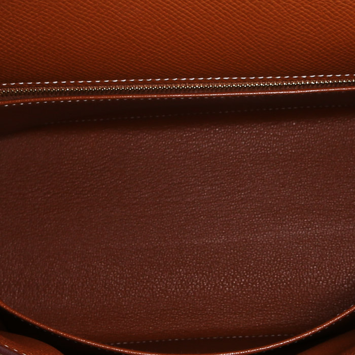 Sac à main Hermès  Kelly 25 cm en cuir epsom gold - Detail D3