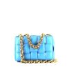 Bottega Veneta  Cassette shoulder bag  in blue braided leather - 360 thumbnail