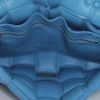 Bolso bandolera Bottega Veneta  Cassette en cuero trenzado azul - Detail D3 thumbnail
