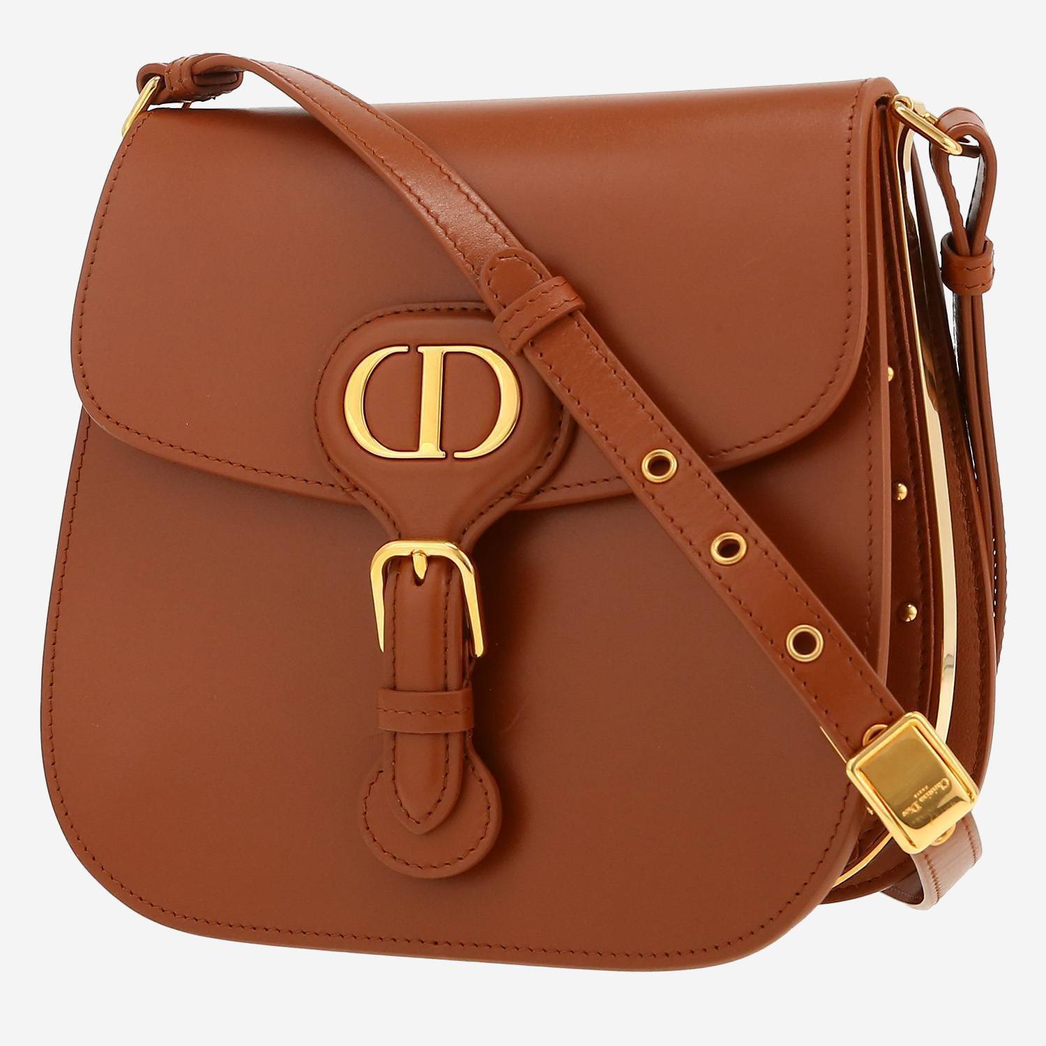 Sac bandoulière Dior  Bobby Frame en cuir marron
