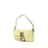 Fendi  Baguette handbag  in beige, taupe and white braided leather  and brown monogram canvas - 00pp thumbnail