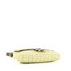 Bolso de mano Fendi  Baguette en cuero trenzado beige color topo y blanco y lona Monogram marrón - Detail D4 thumbnail