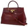 Borsa Hermès  Kelly 35 cm in pelle box bordeaux - 00pp thumbnail