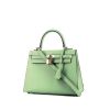 Hermès  Kelly 25 cm handbag  in green Criquet epsom leather - 00pp thumbnail