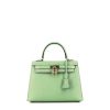 Hermès  Kelly 25 cm handbag  in green Criquet epsom leather - 360 thumbnail