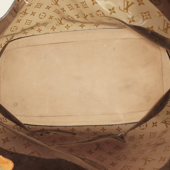 Louis Vuitton Ambre shopping bag in brown vinyl - Detail D2