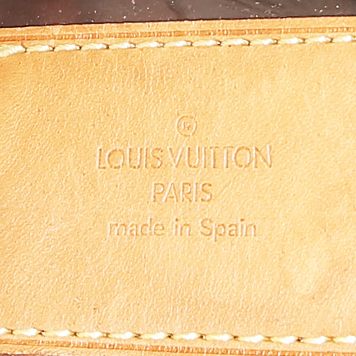 Louis Vuitton Ambre shopping bag in brown vinyl - Detail D3