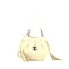 Chanel   small  handbag  in white skin-out fur  and white leather - 360 thumbnail