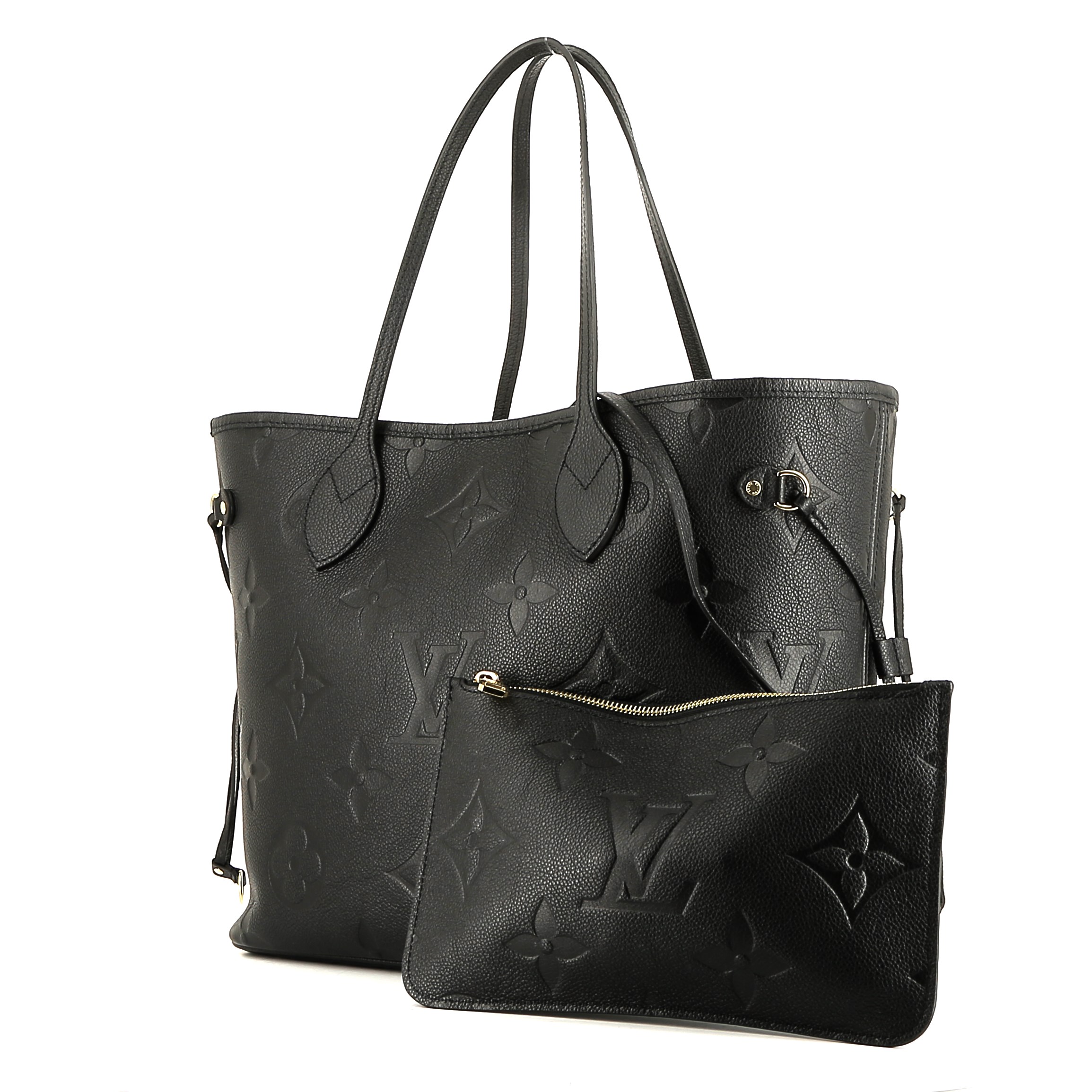 Bolso Cabás Louis Vuitton  Neverfull en cuero monogram huella negro - Detail D3