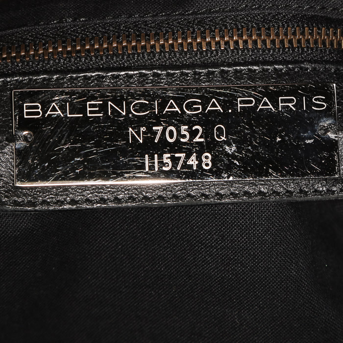 Bolso de mano Balenciaga  City en cuero negro - Detail D4