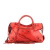 Balenciaga  City handbag  in red leather - 360 thumbnail