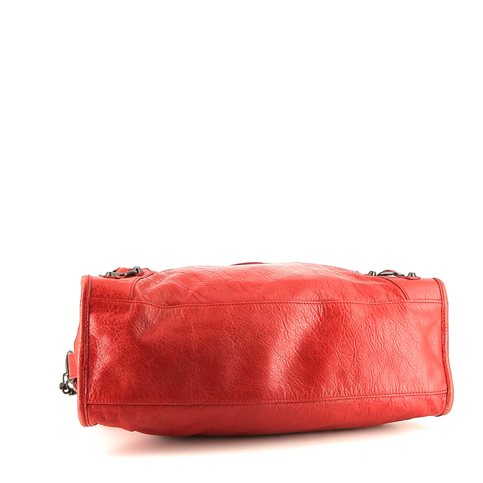 Bolso de mano Balenciaga  City en cuero rojo - Detail D5