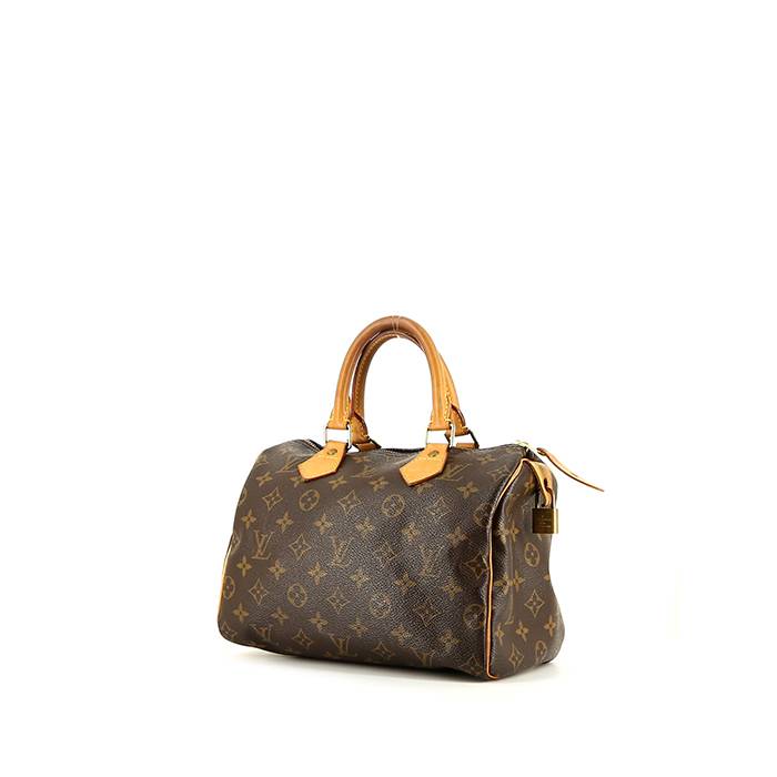 Louis Vuitton  Speedy 25 handbag  in brown monogram canvas  and natural leather - 00pp
