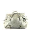 Miu Miu   shopping bag  in grey leather - 360 thumbnail