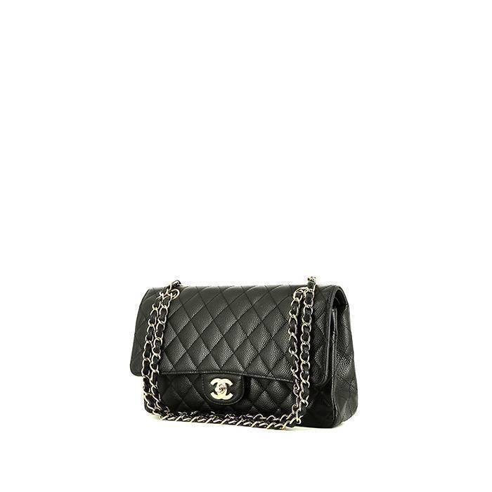Sac à main Chanel Timeless en cuir matelassé noir