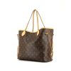 Shopping bag Louis Vuitton  Neverfull modello medio  in tela monogram marrone e pelle naturale - 00pp thumbnail