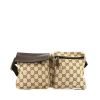 Bolsito-cinturón Gucci   en lona Monogram beige y cuero marrón - 360 thumbnail