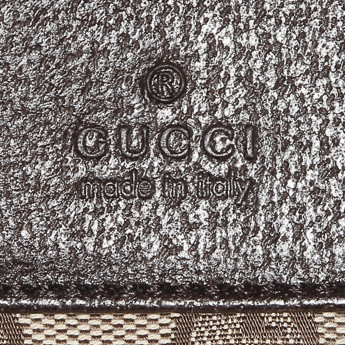 Pochette-cintura Gucci   in tela monogram beige e pelle marrone - Detail D3