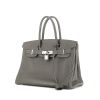 Bolso de mano Hermès  Birkin 30 cm en cuero taurillon clémence gris estaño - 00pp thumbnail