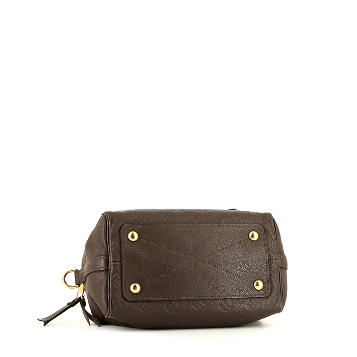 Louis Vuitton  Speedy 25 shoulder bag  in brown empreinte monogram leather - Detail D5