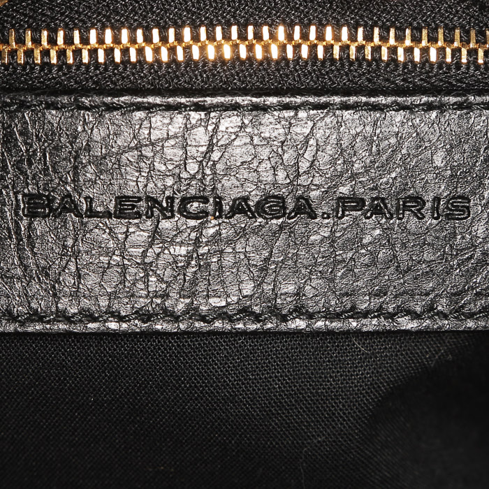 Bolso de mano Balenciaga  City en cuero negro - Detail D4