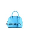 Balenciaga  Ville Top Handle shoulder bag  in blue grained leather - 360 thumbnail
